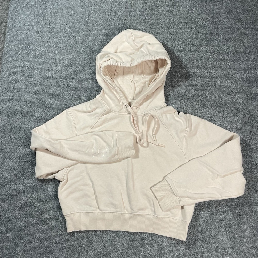 UGG Ericka Relaxed Cropped Hoodie Women Small Cream Off-White 1136834